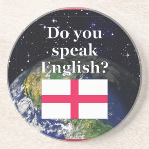 Dessous De Verre En Grès Do you speak English ? Flag & Earth