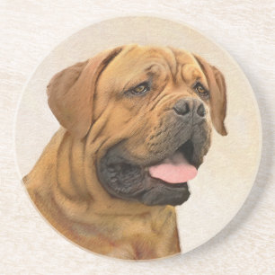 Dessous De Verre En Grès Dogue de Bordeaux Peinture - Cute Original Chien A