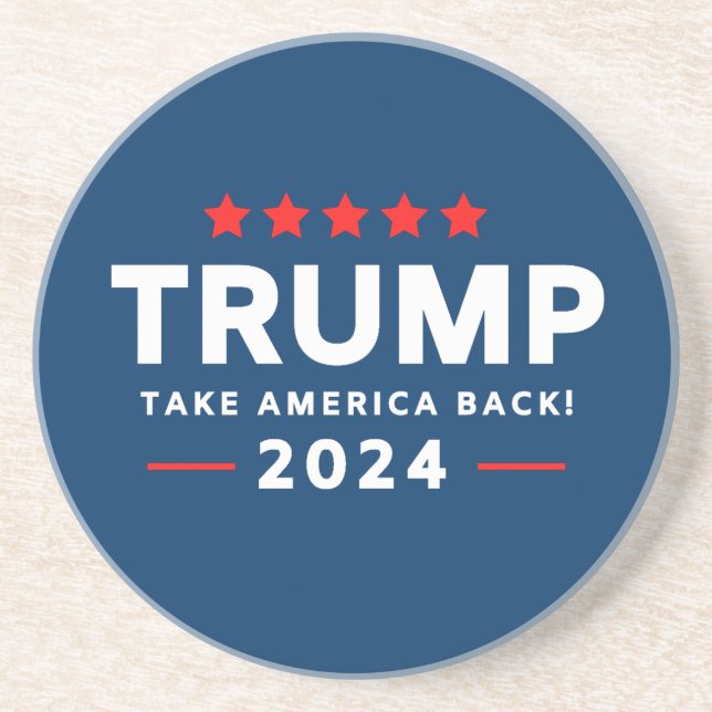 Dessous De Verre En Grès Donald Trump 2024 et l'Amérique (Devant)