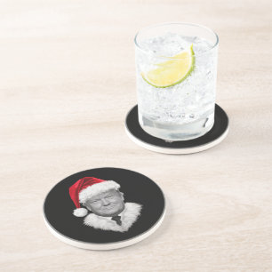 Dessous De Verre En Grès Donald Trump Christmas Funny Santa Hat Don