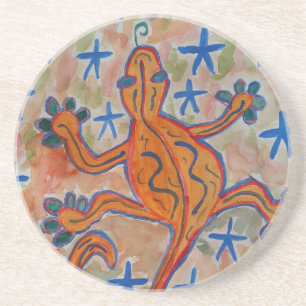 Dessous de verre en grès d'Orange Gecko