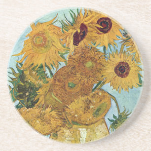 Dessous De Verre En Grès Douze tournesols de Van Gogh