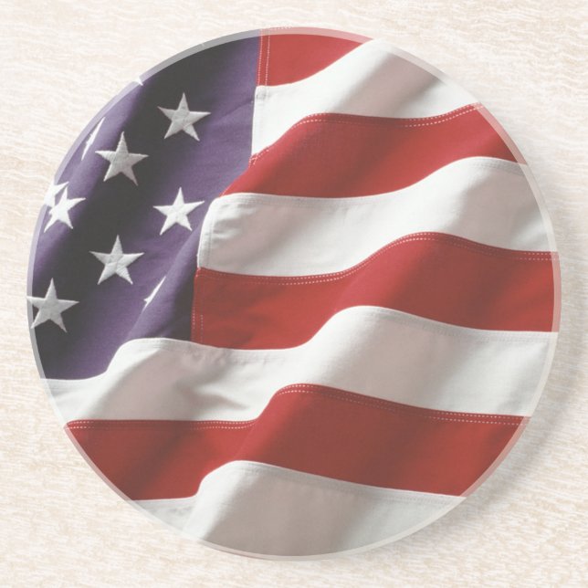 Dessous De Verre En Grès Drapeau américain (Devant)