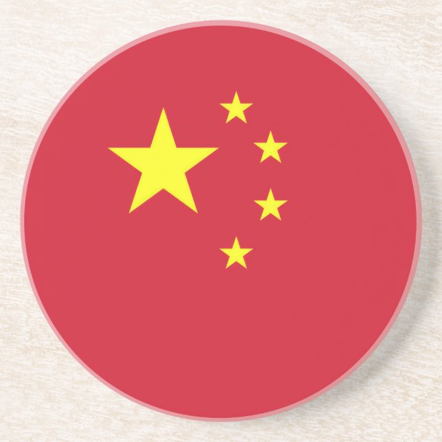 Dessous De Verre En Grès Drapeau Chine (Devant)