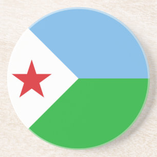 Dessous De Verre En Grès Drapeau de Djibouti