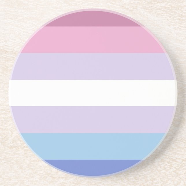 Dessous De Verre En Grès drapeau de fierté de bigender (Devant)