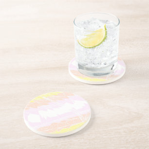 Dessous De Verre En Grès Drapeau de fierté pangender abstrait géométrique G