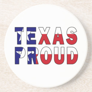 Dessous De Verre En Grès Drapeau de la fierté du Texas