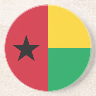 Dessous De Verre En Grès Drapeau de la Guinée-Bissau
