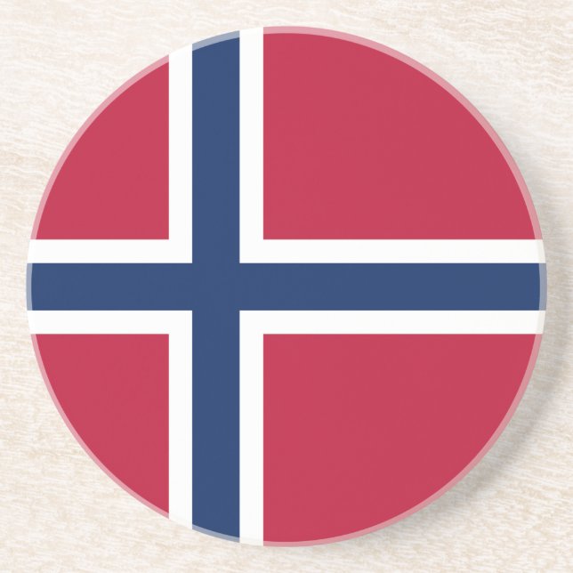 Dessous De Verre En Grès Drapeau de la Norvège (Devant)