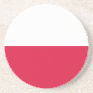 Dessous De Verre En Grès Drapeau de la Pologne
