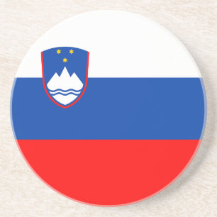 Dessous De Verre En Grès Drapeau de la Slovénie