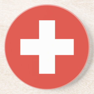 Dessous De Verre En Grès Drapeau de la Suisse