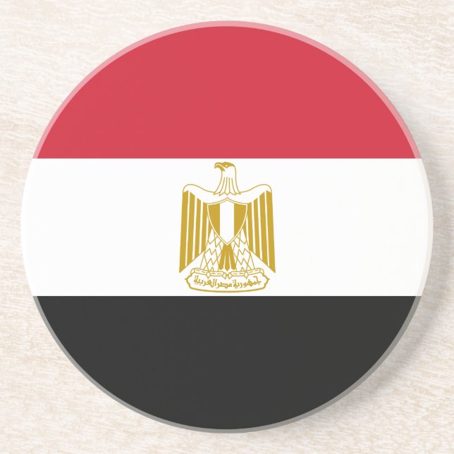 Dessous De Verre En Grès Drapeau de l'Égypte (Devant)
