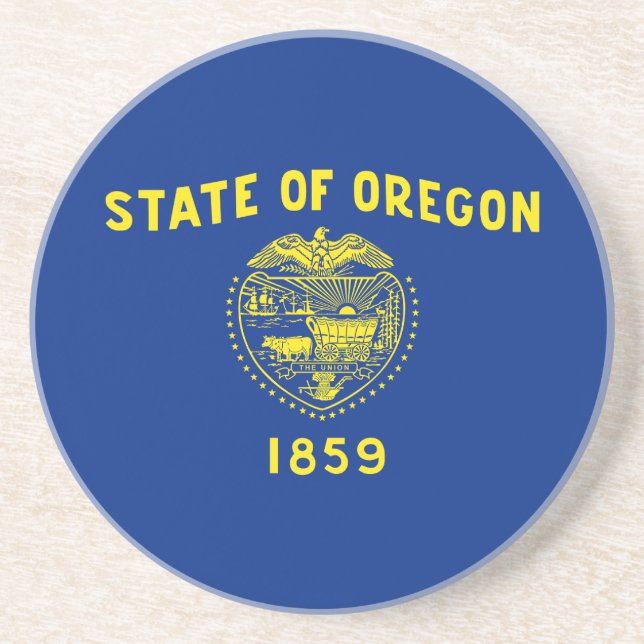 Dessous De Verre En Grès Drapeau de l'État de l'Oregon (Devant)