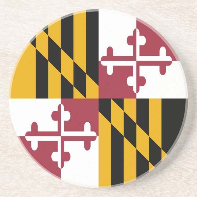 Dessous De Verre En Grès Drapeau de l'État du Maryland (Devant)