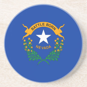 Dessous De Verre En Grès Drapeau de l'État du Nevada