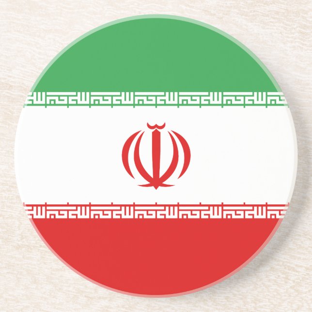 Dessous De Verre En Grès Drapeau de l'Iran (Devant)