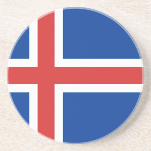 Dessous De Verre En Grès Drapeau de l'Islande