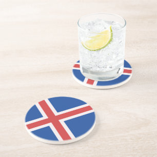 Dessous De Verre En Grès Drapeau de l'Islande