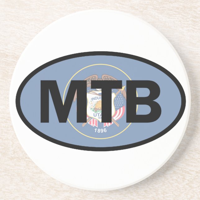 Dessous De Verre En Grès Drapeau de l'Utah VTT (Devant)