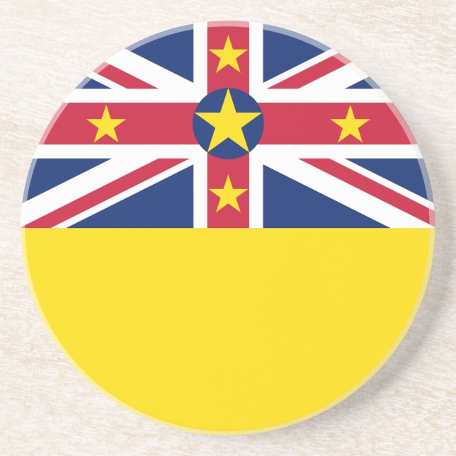 Dessous De Verre En Grès Drapeau de Niue (Devant)