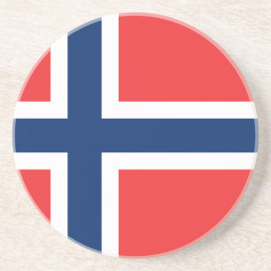 Dessous De Verre En Grès Drapeau de Norway