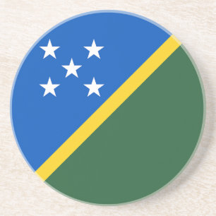 Dessous De Verre En Grès Drapeau des Îles Salomon