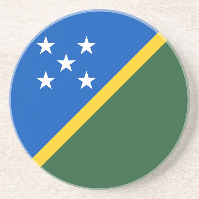 Dessous De Verre En Grès Drapeau des Îles Salomon (Devant)