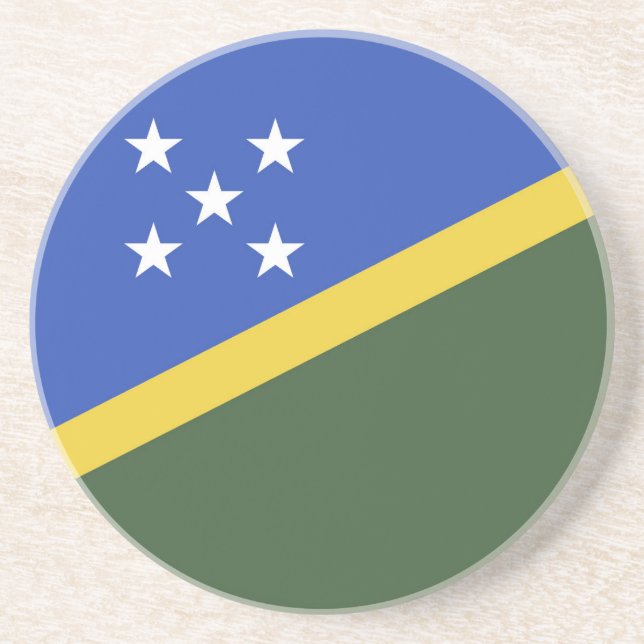 Dessous De Verre En Grès Drapeau des Îles Salomon (Devant)