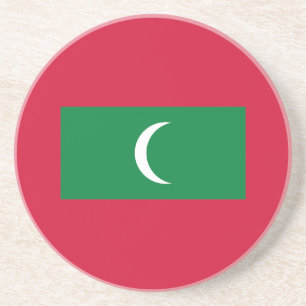 Dessous De Verre En Grès Drapeau des Maldives