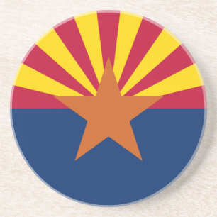 Dessous De Verre En Grès Drapeau d'État de l'Arizona