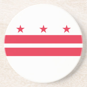 Dessous De Verre En Grès Drapeau d'État de Washington DC