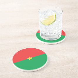 Dessous De Verre En Grès drapeau du Burkina Faso