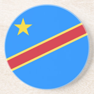 Dessous De Verre En Grès Drapeau du Congo