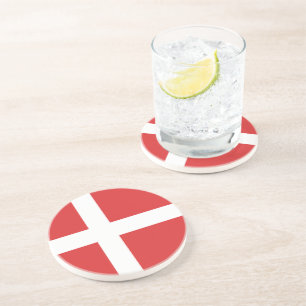 Dessous De Verre En Grès Drapeau du Danemark