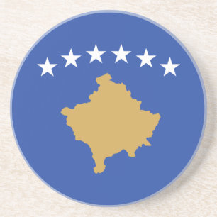 Dessous De Verre En Grès Drapeau du Kosovo