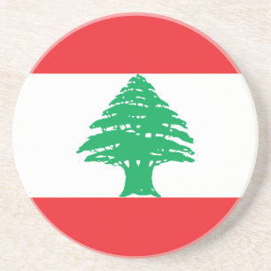 Dessous De Verre En Grès Drapeau du Liban