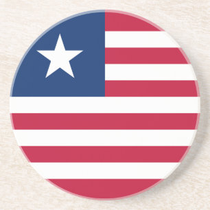 Dessous De Verre En Grès Drapeau du Liberia