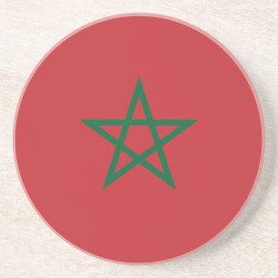 Dessous De Verre En Grès Drapeau du Maroc