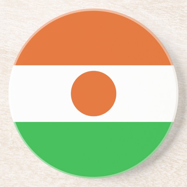 Dessous De Verre En Grès Drapeau du Niger (Devant)