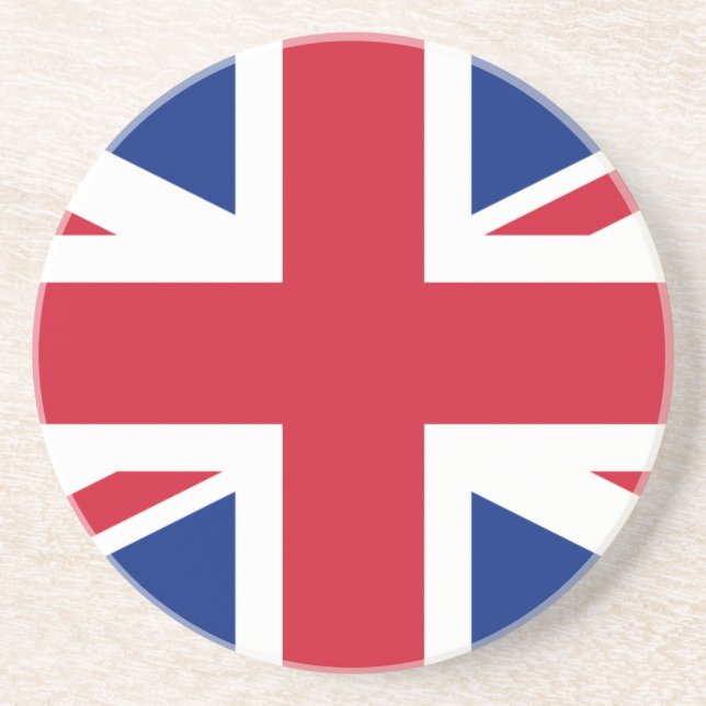 Dessous De Verre En Grès Drapeau du Royaume-Uni (Devant)