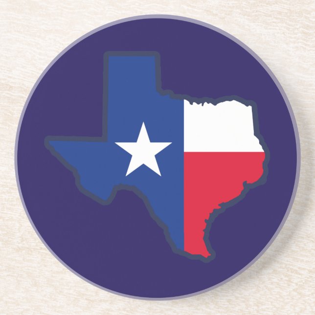 Dessous De Verre En Grès Drapeau du Texas (Devant)