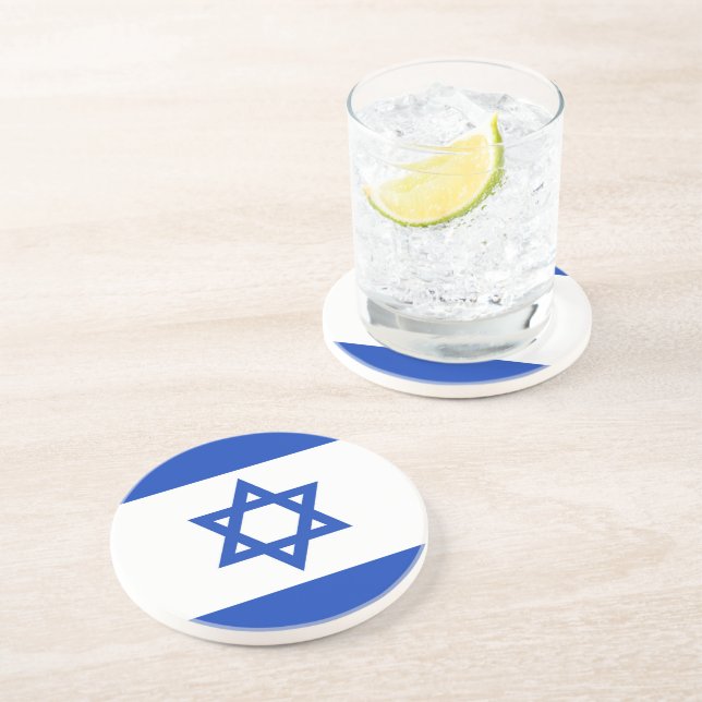 Dessous De Verre En Grès Drapeau Israël (Côté)