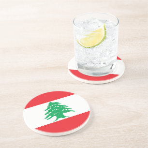 Dessous De Verre En Grès Drapeau libanais