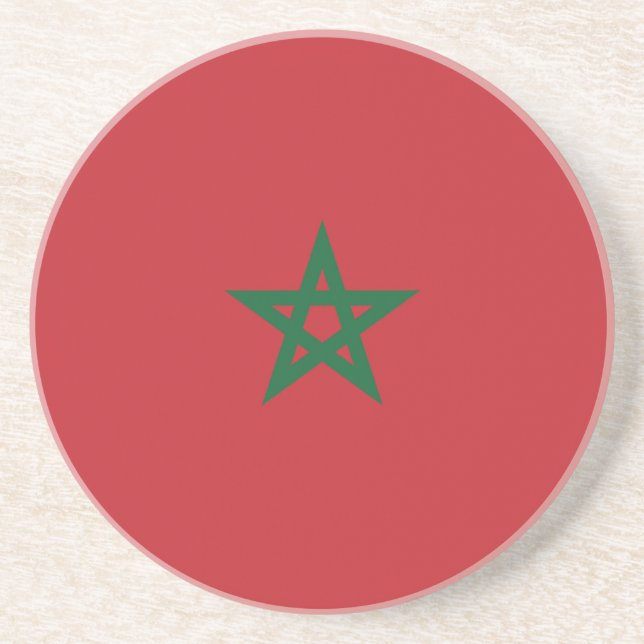Dessous De Verre En Grès Drapeau Maroc (Devant)