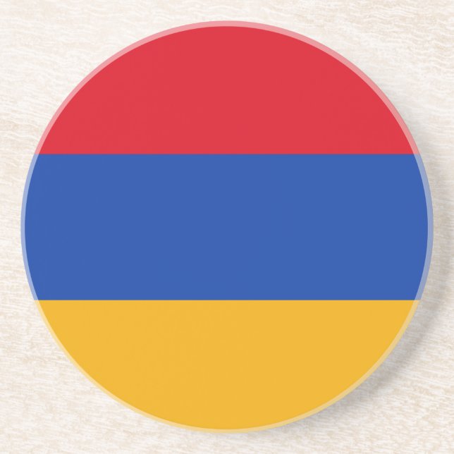 Dessous De Verre En Grès Drapeau patriotique arménien (Devant)