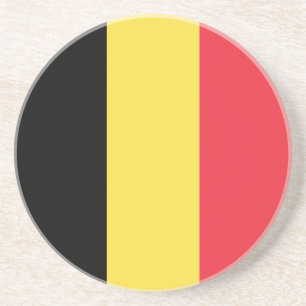 Dessous De Verre En Grès Drapeau patriotique belge