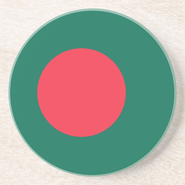 Dessous De Verre En Grès Drapeau patriotique du Bangladesh (Devant)