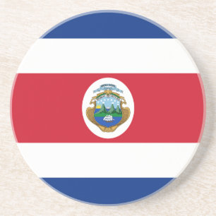 Dessous De Verre En Grès Drapeau patriotique du Costa Rica